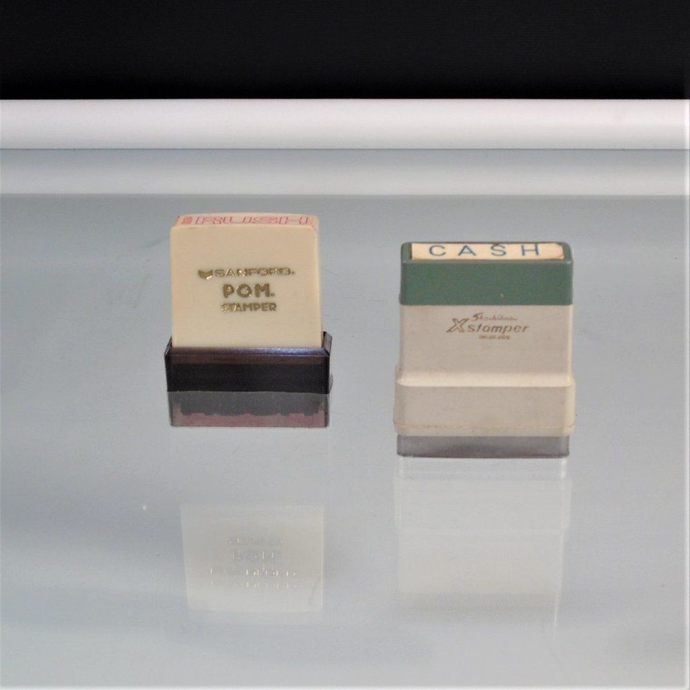Vintage Office Stampers Cash & Rush